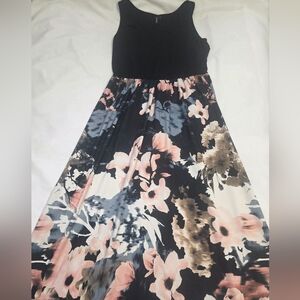 Zattcas Sleeveless Tank Floral Stretch Maxi Dress- Size Lg